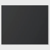 Jet Black Solid Color Cadeaupapier (Vlak)