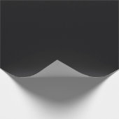 Jet Black Solid Color Cadeaupapier (Hoek)