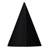 Jet Black Solid Color Feesthoedjes (Achterkant)