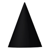 Jet Black Solid Color Feesthoedjes (Voorkant)