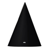 Jet Black Solid Color Feesthoedjes (Links)