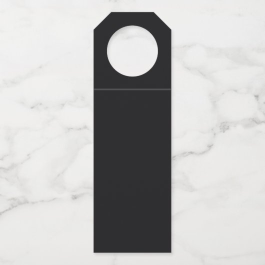 Jet Black Solid Color Flessenhanger (Voorkant)