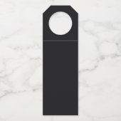 Jet Black Solid Color Flessenhanger (Achterkant)