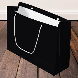 Jet Black Solid Color Groot Cadeauzakje