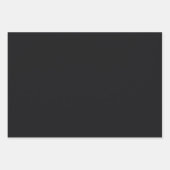Jet Black Solid Color Inpakpapier Vel (Voorkant 3)
