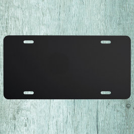 Jet Black Solid Color Nummerplaat