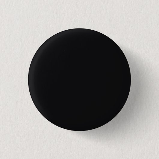 Jet Black Solid Color Ronde Button 3,2 Cm (Voorkant)