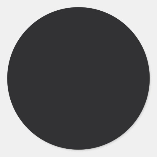 Jet Black Solid Color Ronde Sticker (Voorkant)