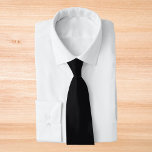 Jet Black Solid Color Stropdas<br><div class="desc">Jet Black Solid Color</div>