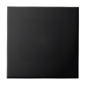 Jet Black Solid Color Tegeltje (Voorkant)