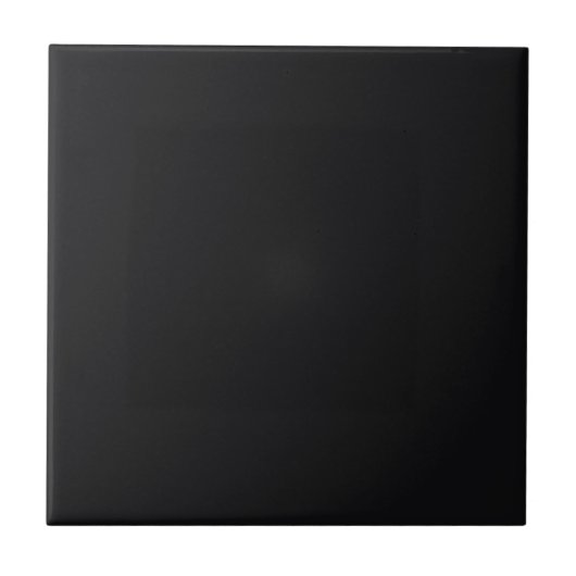 Jet Black Solid Color Tegeltje (Voorkant)
