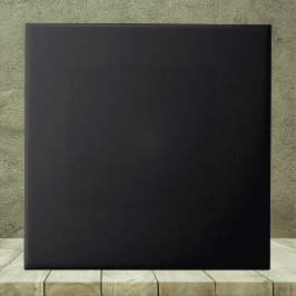 Jet Black Solid Color Tegeltje