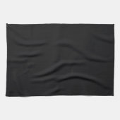 Jet Black Solid Color Theedoek (Horizontaal)