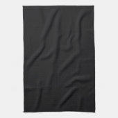 Jet Black Solid Color Theedoek (Verticaal)