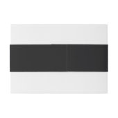 Jet Black Solid Color Uitnodigingen Wikkel (Achterkant Voorbeeld)
