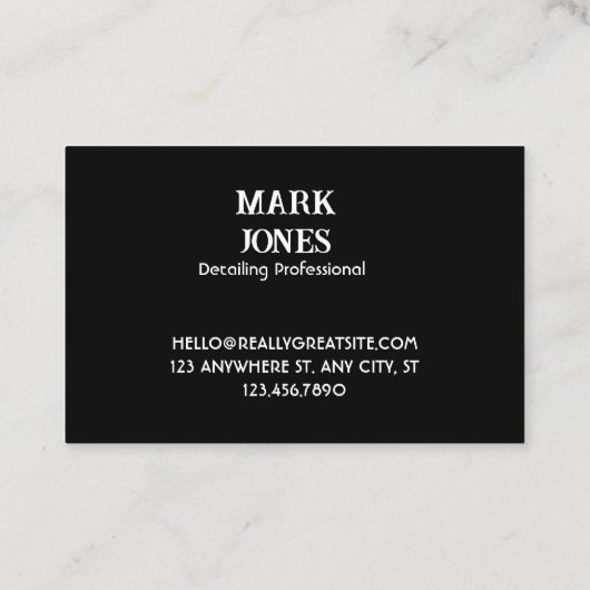 Jet black Visitekaartjes (Achterkant)