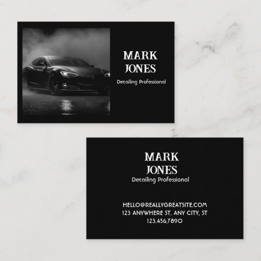 Jet black Visitekaartjes (Voorkant / Achterkant)