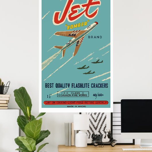 Jet Bomber ( Chinese Firecracker) Poster (Thuiskantoor)