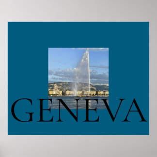 Jet d'Eau in Genève Poster
