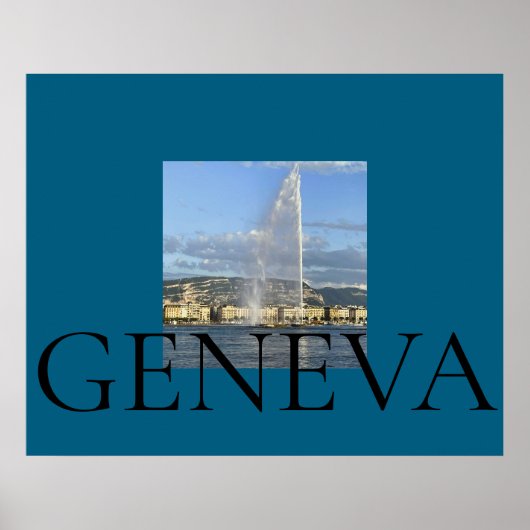 Jet d'Eau in Genève  Poster (Voorkant)