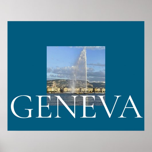 Jet d'Eau in Genève  Poster (Voorkant)