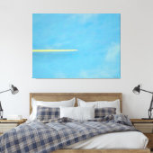 Jet die over de lucht scheert canvas afdruk (Insitu (Slaapkamer))