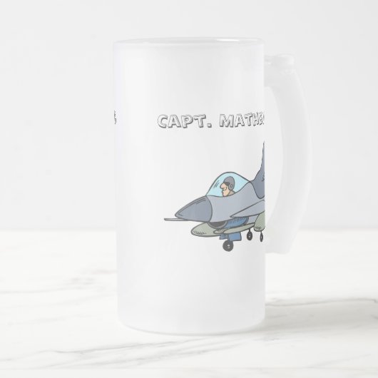 Jet en piloot matglas bierpul (Voorkant rechts)