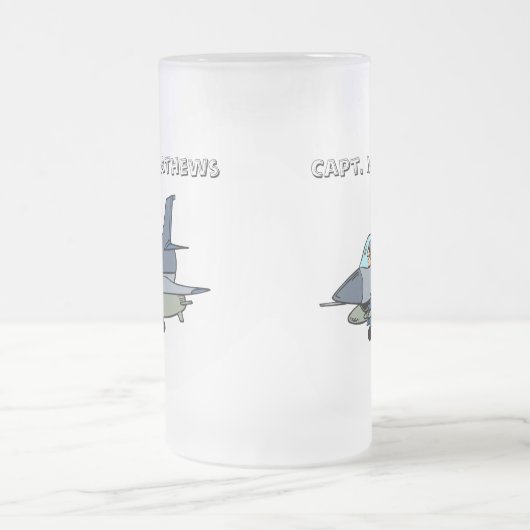 Jet en piloot matglas bierpul (Center)