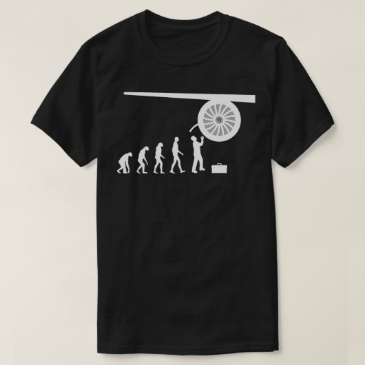 Jet Engine Afbeelding vliegtuigmonteur T-shirt (Design voorkant)