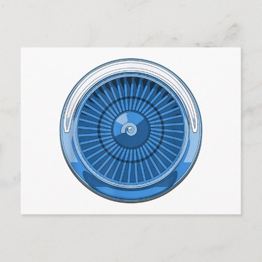 Jet Engine Briefkaart (Voorkant)