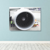 Jet Engine Canvas Afdrukken (Insitu (Houten vloer))