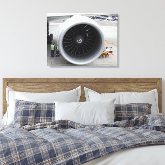 Jet Engine Canvas Afdrukken (Insitu (Slaapkamer))
