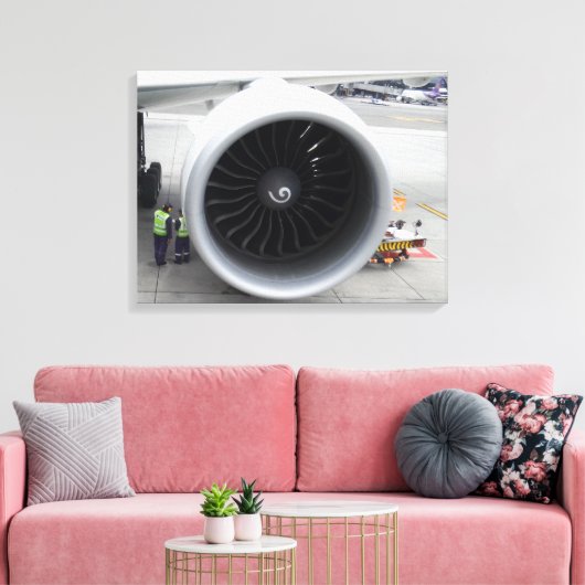 Jet Engine Canvas Afdrukken (Insitu (Woonkamer))