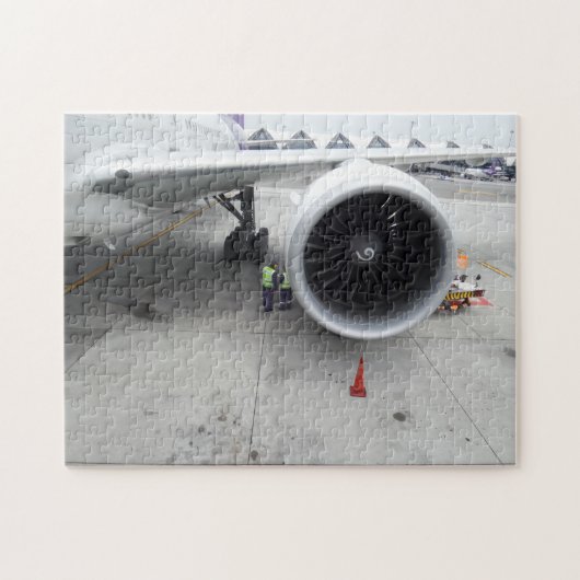 Jet Engine Fotopuzzel met cadeaudoos Legpuzzel (Horizontaal)