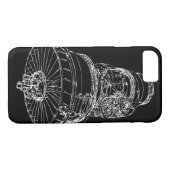 Jet Engine iPhone 7 hoesje (Achterkant (Horizontaal))