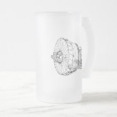 Jet-engine Matglas Bierpul (Voorkant rechts)