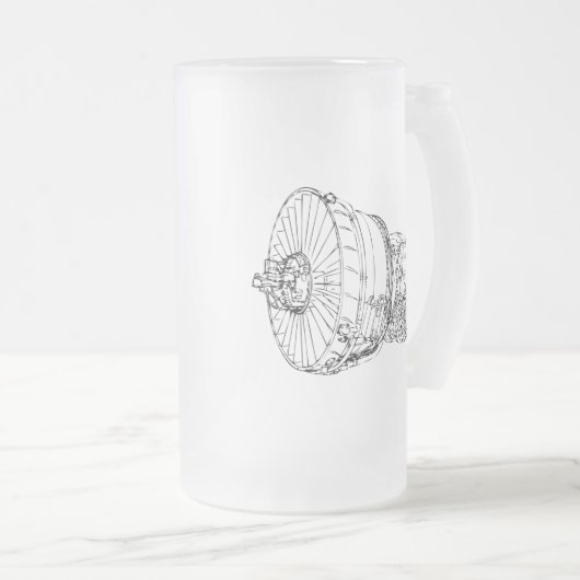 Jet-engine Matglas Bierpul (Voorkant rechts)