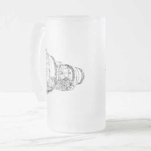 Jet-engine Matglas Bierpul (Voorkant links)