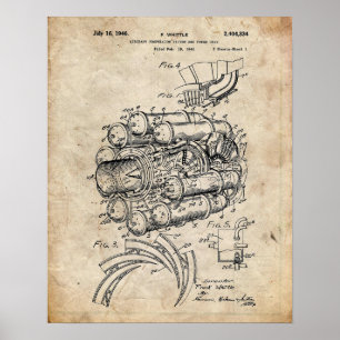 Jet Engine Patent Poster