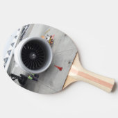 Jet Engine Ping Pong Paddle, Red Rubber Back Tafeltennisbatje (Zijkant)