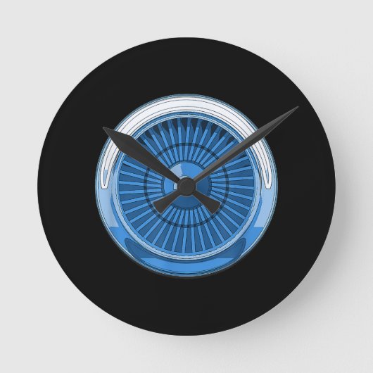 Jet Engine Ronde Klok (Voorkant)