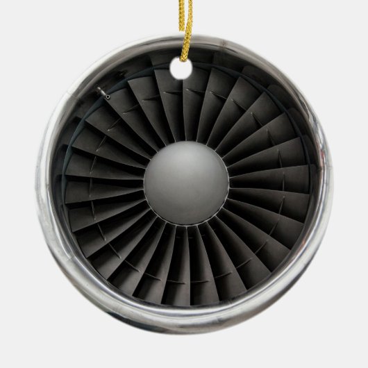 Jet Engine Turbine Fan Keramisch Ornament (Voorkant)