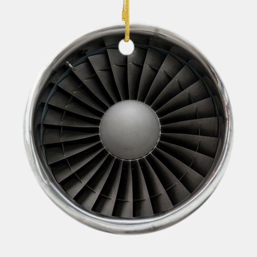 Jet Engine Turbine Fan Keramisch Ornament (Achterkant)