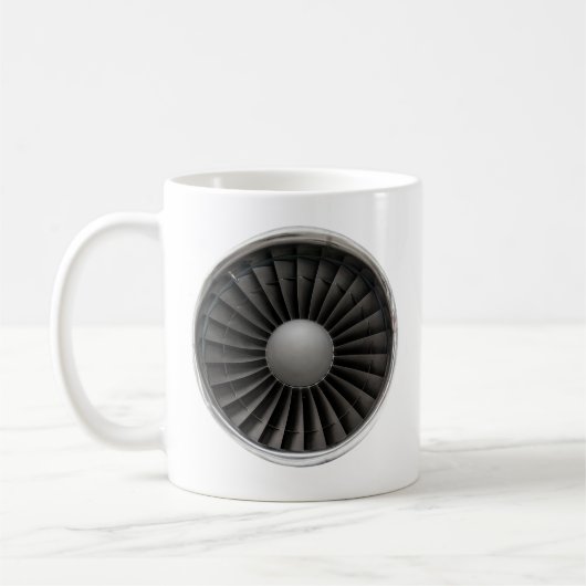 Jet Engine Turbine Fan Koffiemok (Links)