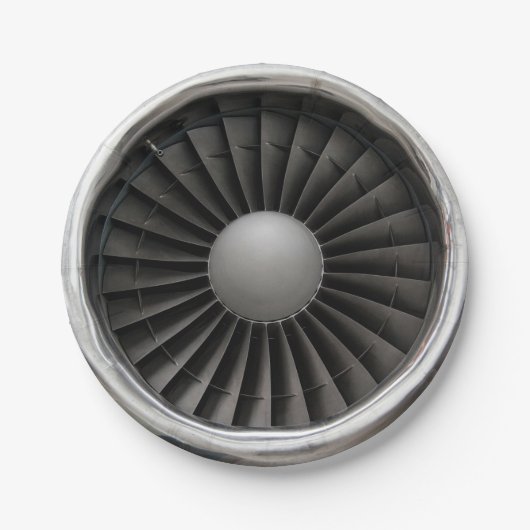 Jet Engine Turbine Fan Papieren Bordje (Voorkant)