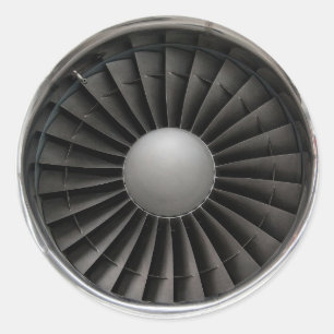 Jet Engine Turbine Fan Ronde Sticker