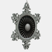 Jet Engine Turbine Fan Tin Sneeuwvlok Ornament (Links)