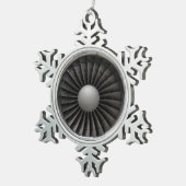 Jet Engine Turbine Fan Tin Sneeuwvlok Ornament (Rechts)