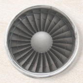 Jet Engine Turbine Fan Zandsteen Onderzetter (Voorkant)