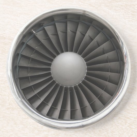 Jet Engine Turbine Fan Zandsteen Onderzetter (Voorkant)